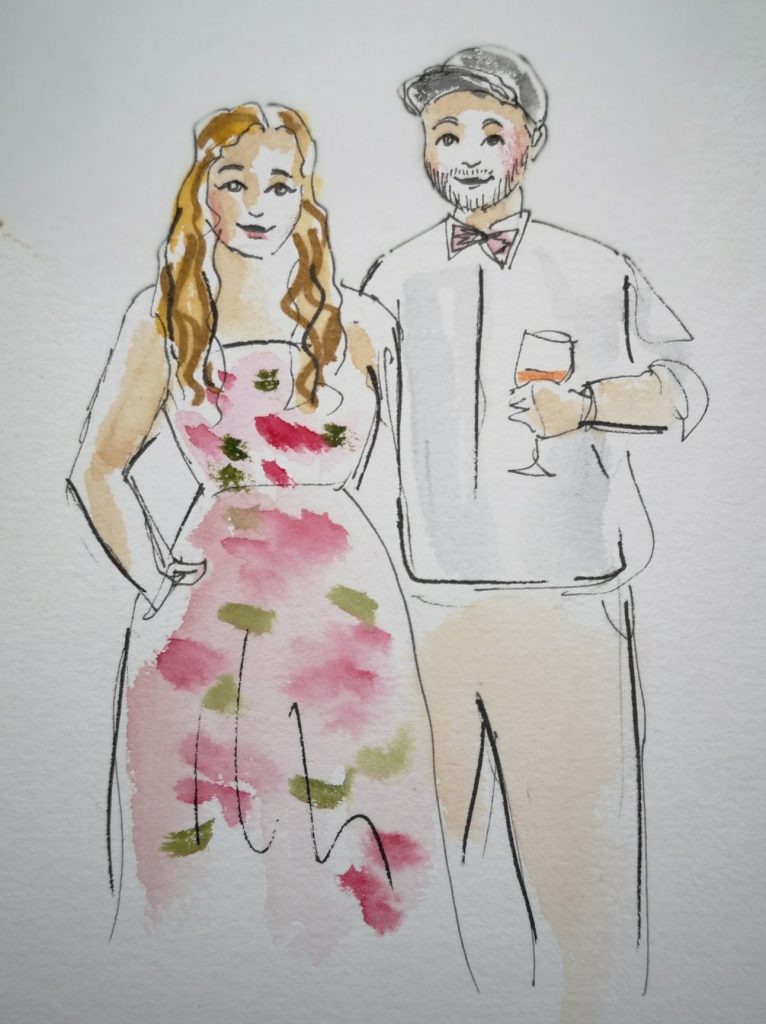 Schnellportraits von Gästen bei einem Firmenevent oder Hochzeit